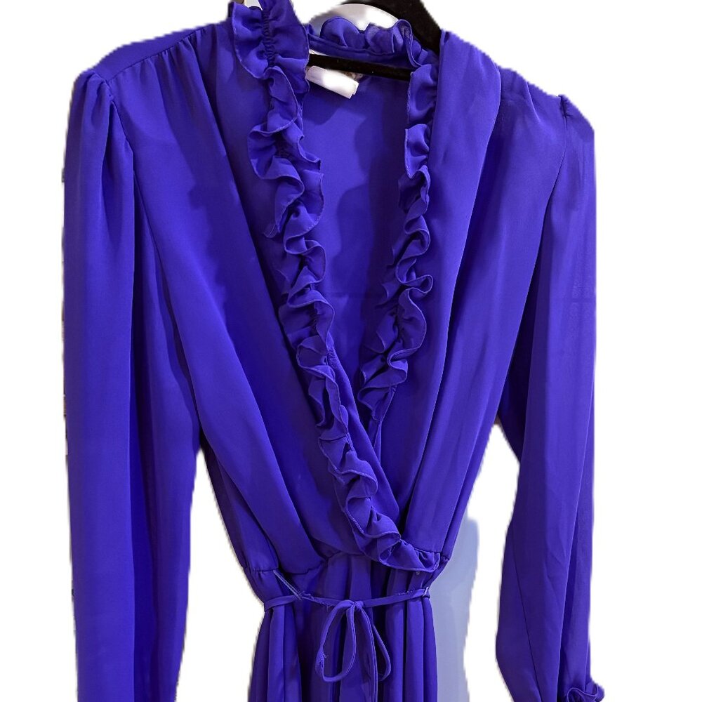 Vintage 1980's Chiffon Purple Dress size 10